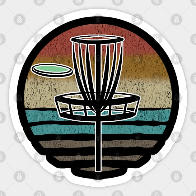 Disc Golfing - Disc Golf Sunset Sticker by Kudostees
